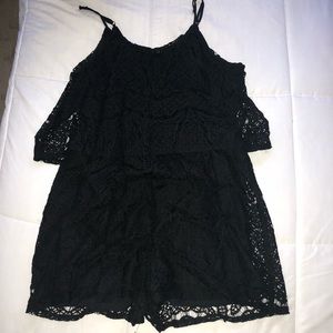 Black lace romper - size 16